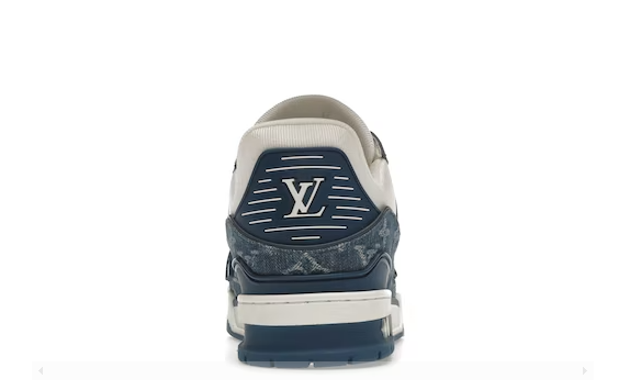 LOUIS VUITTON TRAINER MONOGRAM DENIM WHITE BLUE