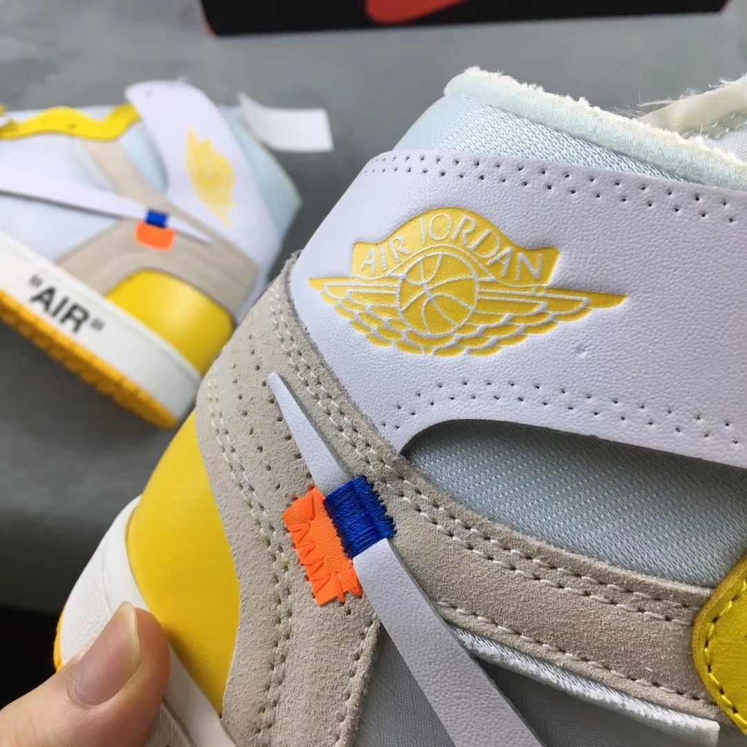 NIKE AIR JORDAN 1 RETRO HIGH X OFF-WHITE "YELLOW" - Alti Brand 
