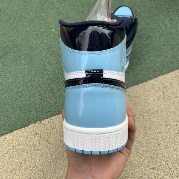 NIKE AIR JORDAN 1 RETRO HIGH UNC OBSIDIAN PATENT - Alti Brand 