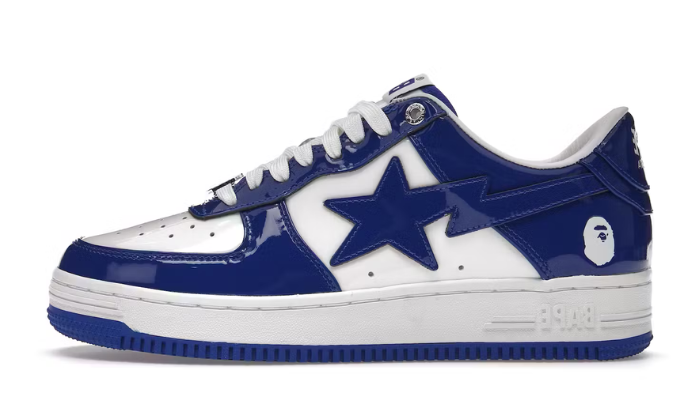 BAPE STA PATENT LEATHER WHITE BLUE (2023)