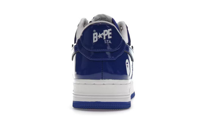 BAPE STA PATENT LEATHER WHITE BLUE (2023)