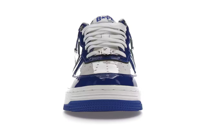 BAPE STA PATENT LEATHER WHITE BLUE (2023)
