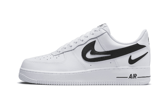 NIKE AIR FORCE 1 07 FM CUT OUT SWOOSH WHITE BLACK