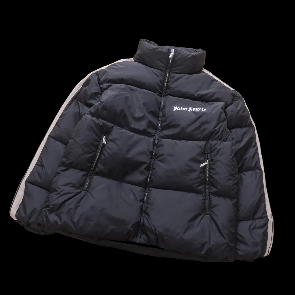 Palm Angels Logo Trim Short Down Jacket