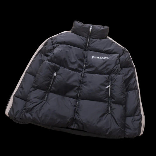 Palm Angels Logo Trim Short Down Jacket