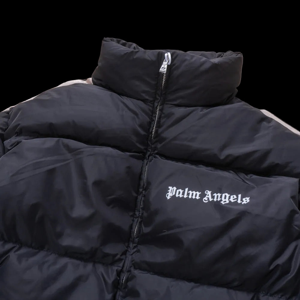Palm Angels Logo Trim Short Down Jacket