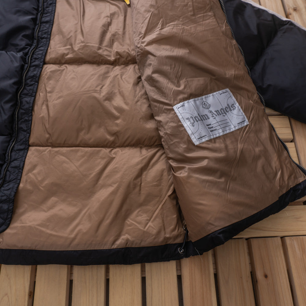 Palm Angels Logo Trim Short Down Jacket