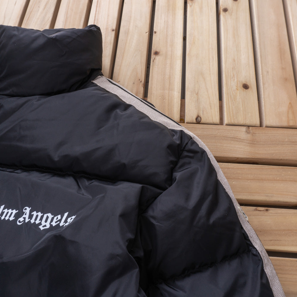 Palm Angels Logo Trim Short Down Jacket
