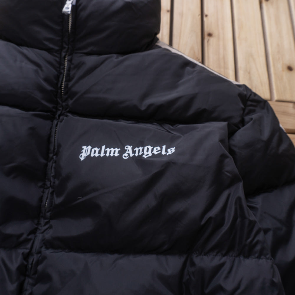 Palm Angels Logo Trim Short Down Jacket