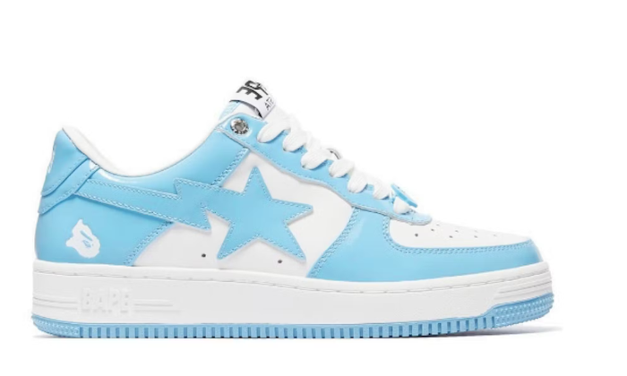BAPE STA PATENT LEATHER BLUE WHITE