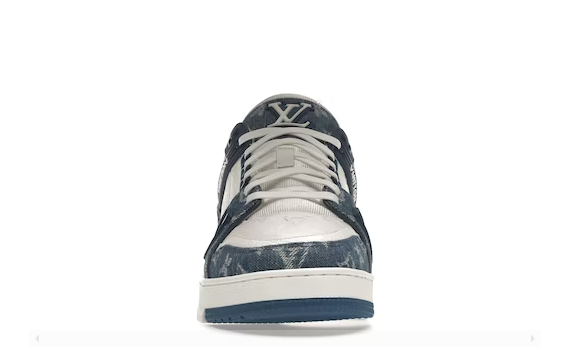 LOUIS VUITTON TRAINER MONOGRAM DENIM WHITE BLUE