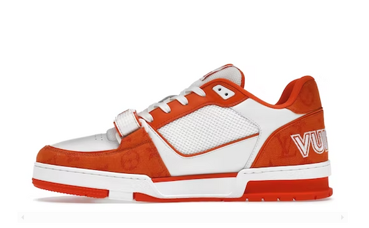 LOUIS VUITTON TRAINER MONOGRAM DENIM ORANGE
