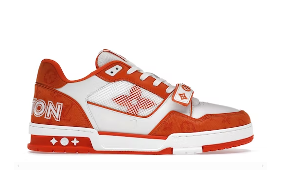 LOUIS VUITTON TRAINER MONOGRAM DENIM ORANGE