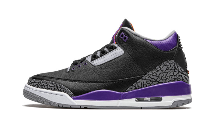 AIR JORDAN 3 BLACK COURT PURPLE