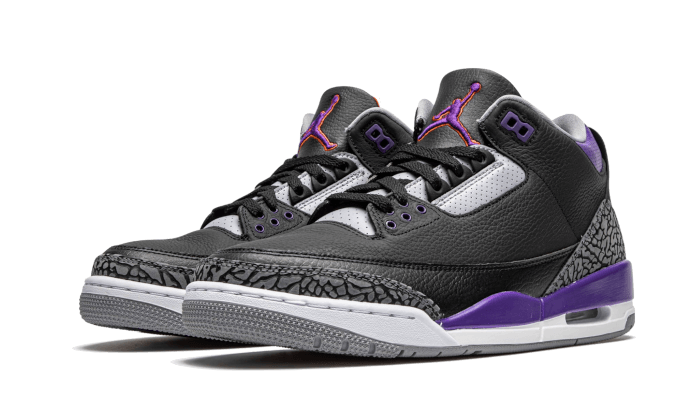 AIR JORDAN 3 BLACK COURT PURPLE