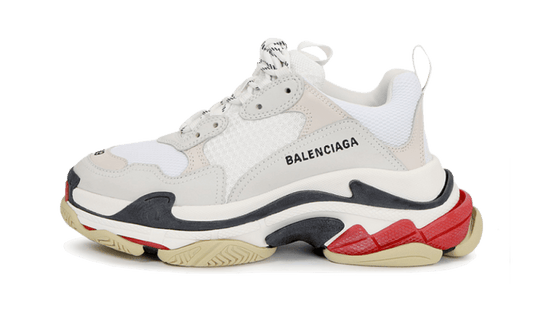 BALENCIAGA TRIPLE S WHITE BLACK RED