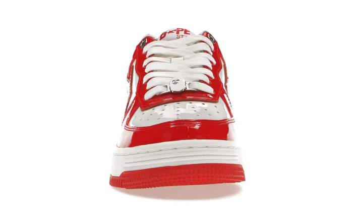 BAPE STA PATENT LEATHER WHITE RED (2023)