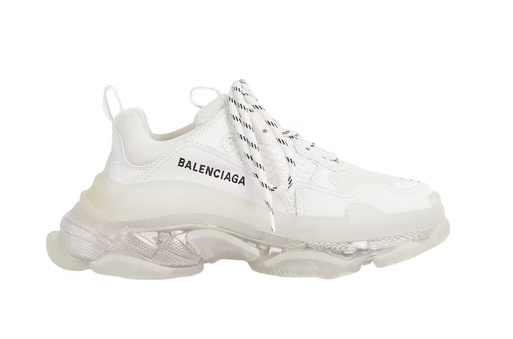 BALENCIAGA TRIPLE S CLEAR SOLE WHITE