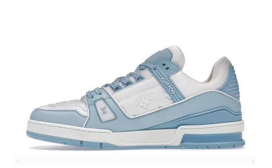 LOUIS VUITTON TRAINER LOW WHITE SKY BLUE