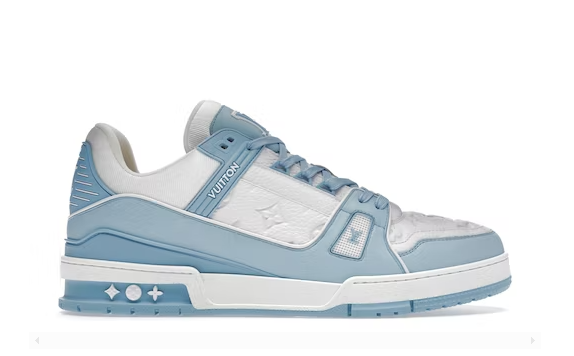 LOUIS VUITTON TRAINER LOW WHITE SKY BLUE