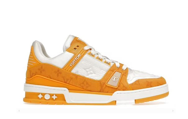 LOUIS VUITTON TRAINER YELLOW MONOGRAM DENIM WHITE